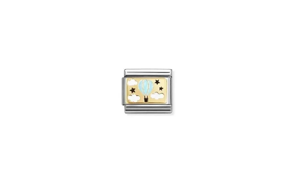 Classic Gold And Enamel Blue Hot Air Balloon Friends & Family Charms