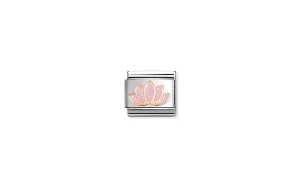 Classic Rose Gold And Enamel Pink Lotus Flower Flowers & Nature Charms
