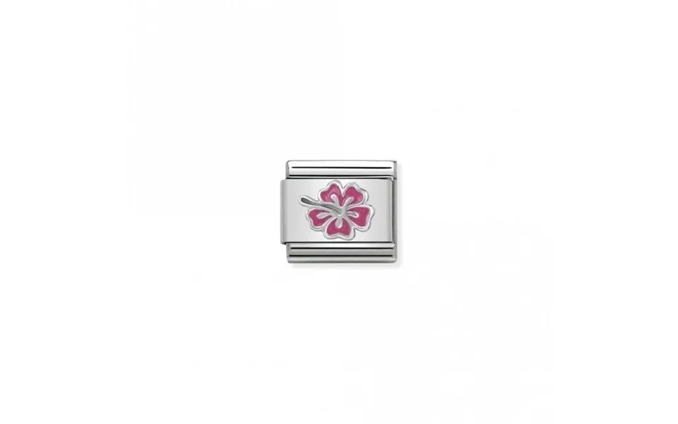 Classic Silver Hibiscus Pink Flowers & Nature Charms