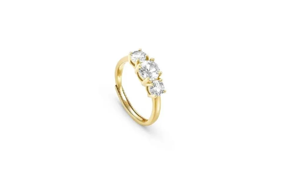 Colour Wave Ring In Gold & Cz