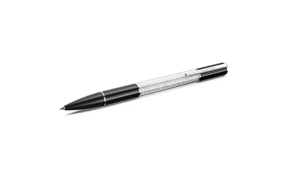 Crystalline Lustre Ballpoint Pen In Black With Rhodium Finish
