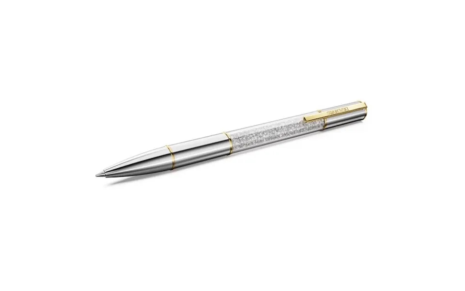 Crystalline Lustre Ballpoint Pen In Silver With Mixed Finish
