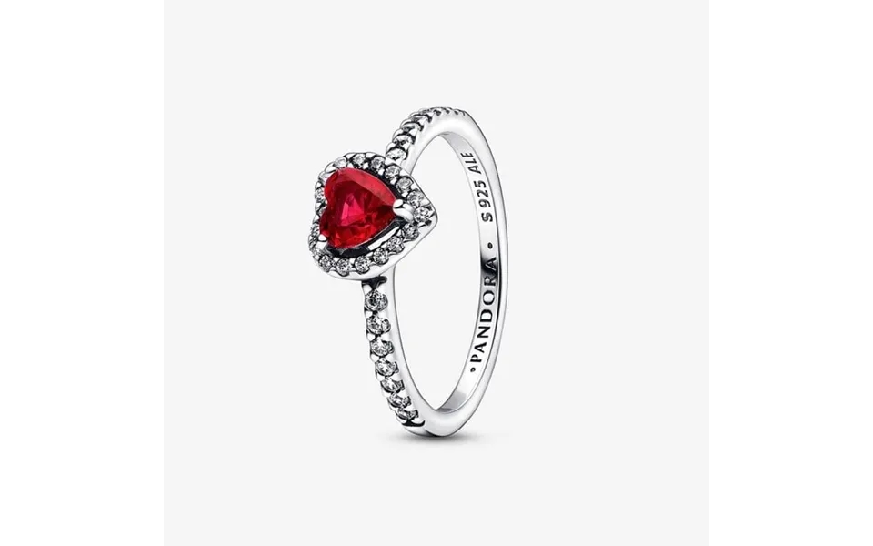 Elevated Red Heart Ring - Size 58