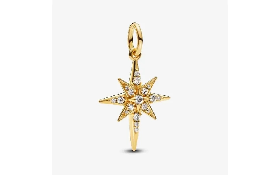 Gold Sparkling North Star Dangle Charms