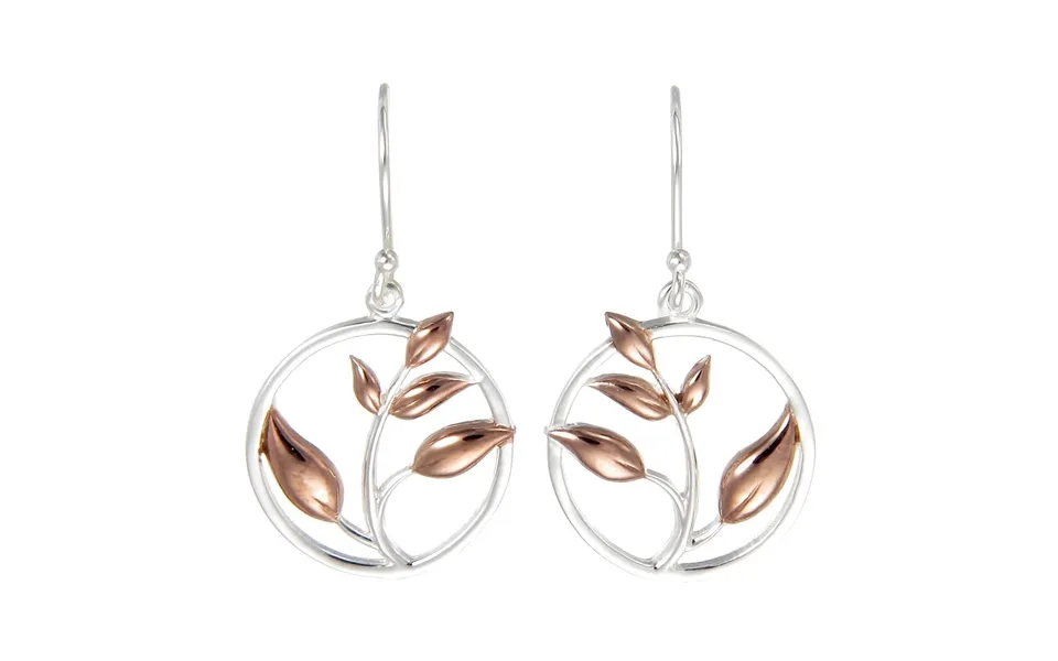 Grace Silver Tulip Drop Earrings With Rose Gold