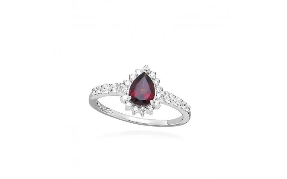 Hope Teardrop Red Garnet Ring - Size 52