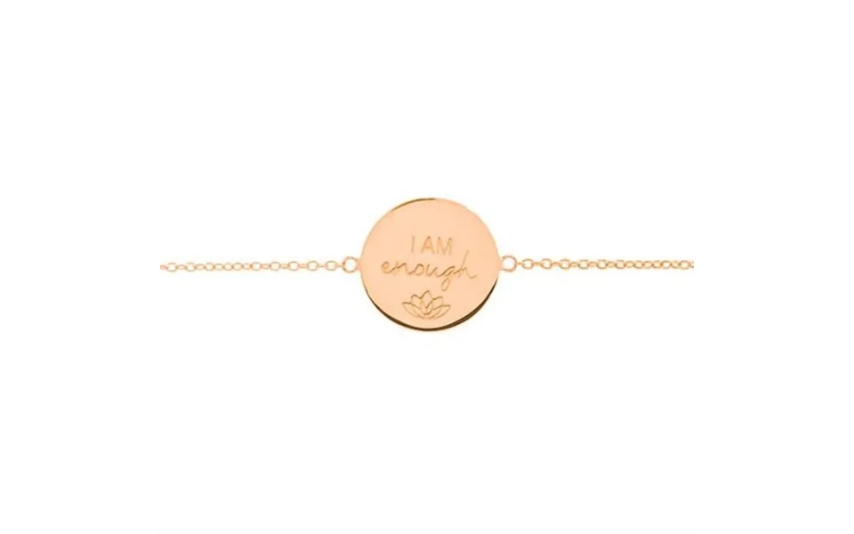 I Am Enough Disc Bracelet In Rose Gold