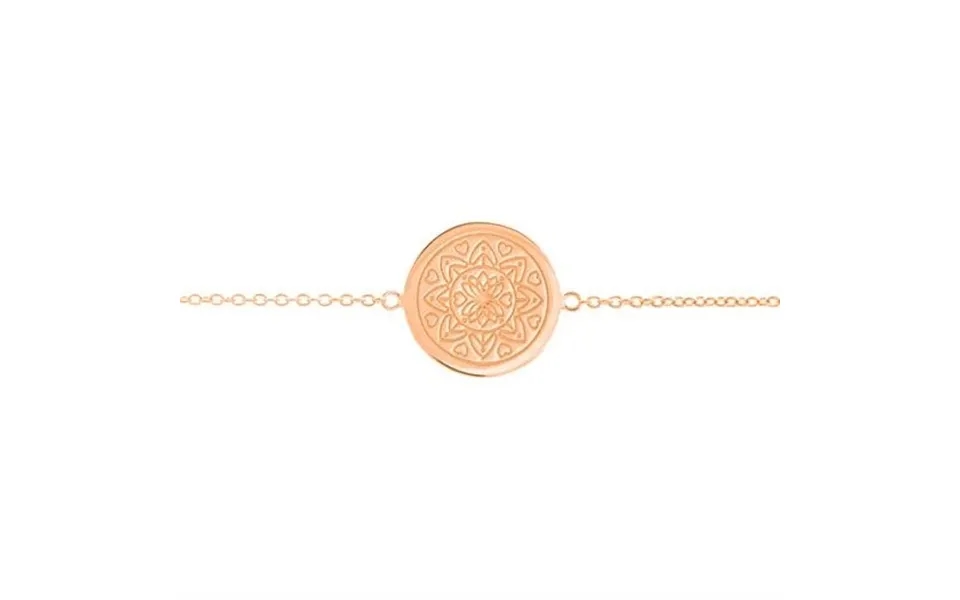 Love Mandala Disc Bracelet In Rose Gold