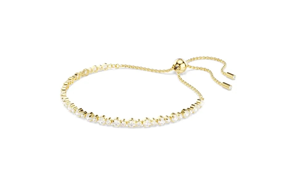 Matrix Tennis Bracelet With Round-cut White Crystal In Gold