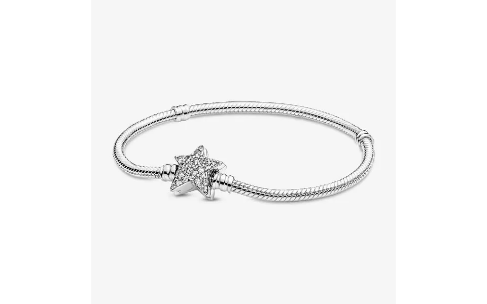 Moments Asymmetric Star Clasp Snake Chain Bracelet - 21cm