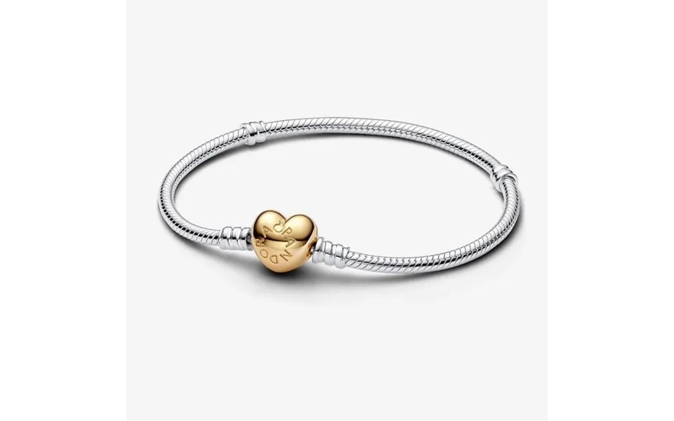 Moments Two-tone Heart Clasp Snake Chain Bracelet - 20cm