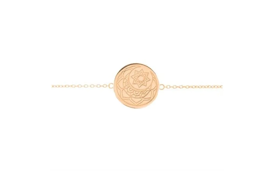 Moon & Sun Disc Bracelet In Rose Gold