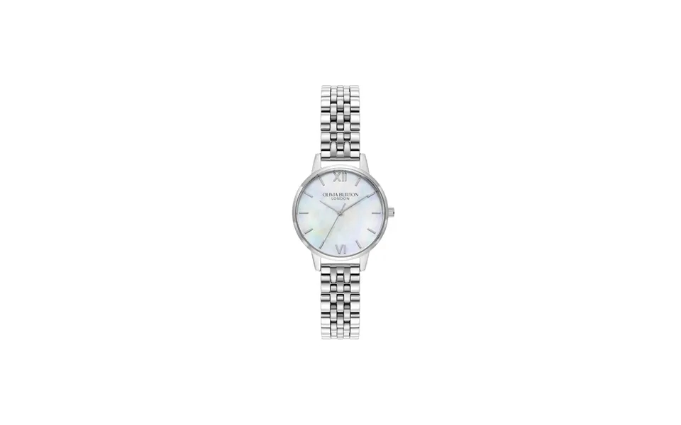 Olivia Burton Classic 30mm White & Silver Bracelet Watch