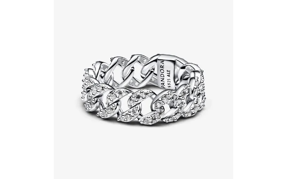 Pave Cuban Chain Ring - Size 58
