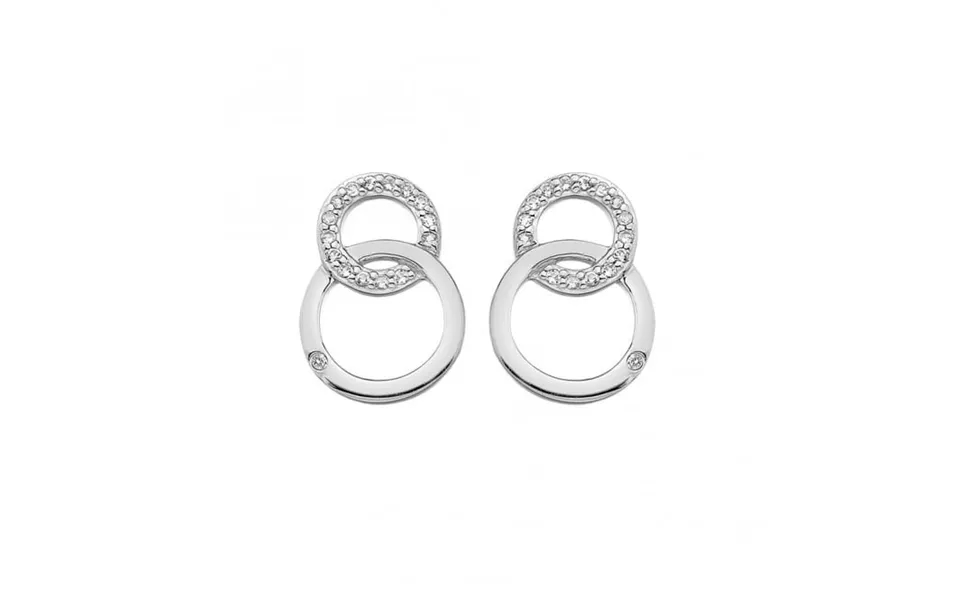 Silver Bliss Interlocking Earrings With White Topaz
