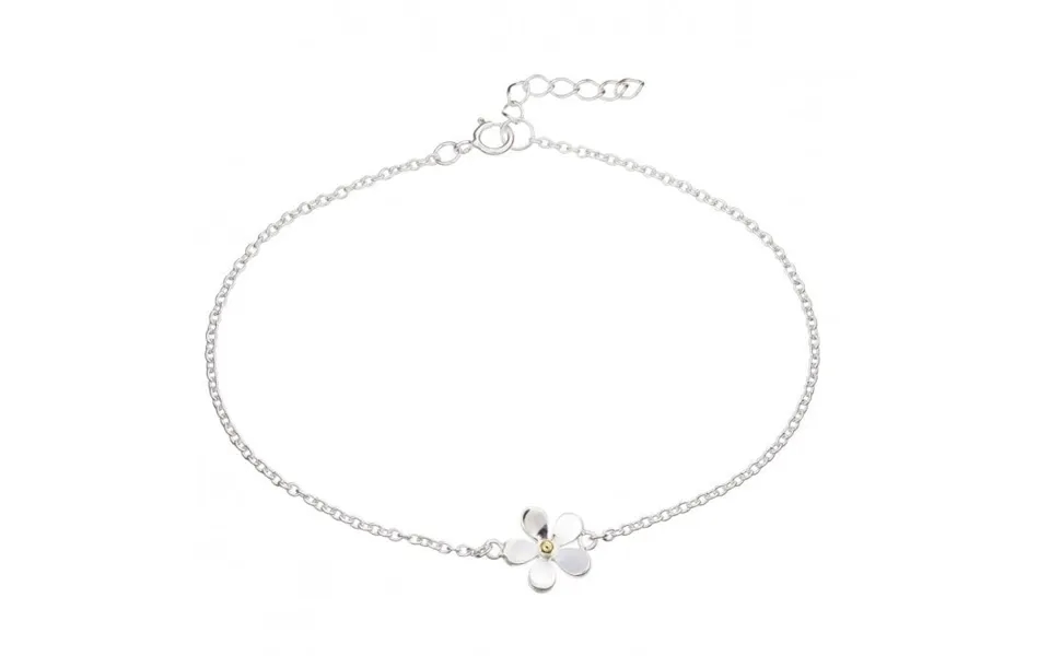 Silver & Gold 11mm Daisy Single Flower Bracelet