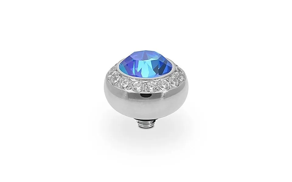 Tondo Deluxe Silver And Royal Blue Delite Ring Gem Top - 10mm