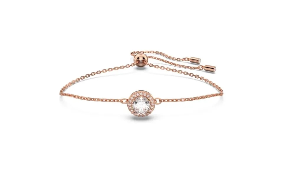Una Bracelet With Round-cut White Crystal Pave In Rose Gold