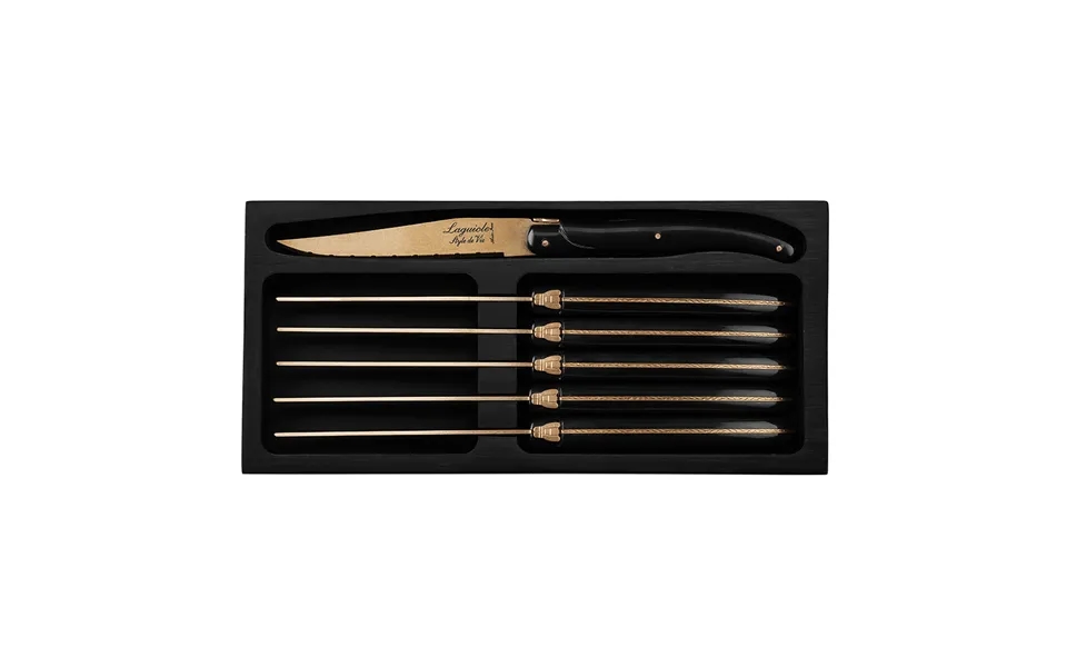 Laguiole Style De Vie Prestige Steak Knives 6 Piece Set Copper Stonewash