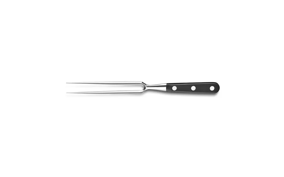 Lion Sabatier Ideal 15cm Carving Fork Black Handle With Stainless Steel Rivets