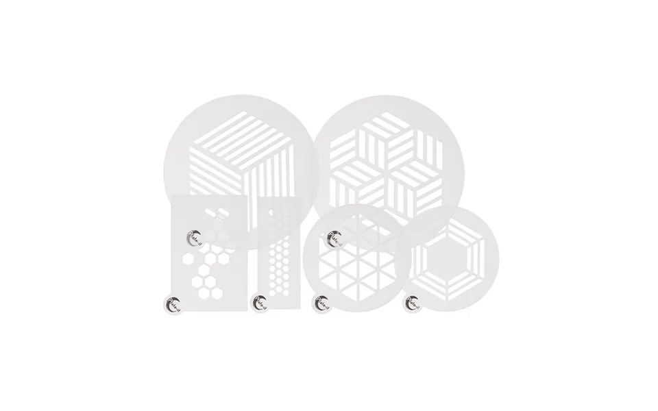 Plate-it Plating Stencils Hexagon 6 Piece Set