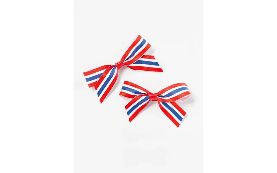 2-pack Hair Clips With Norweigan Flag Bow