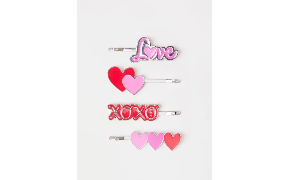 4-pack Hair Pins With Hearts
