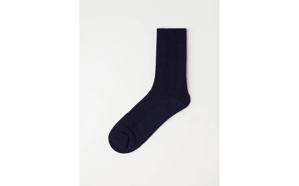 Cable-knit Merino Wool Blend Socks