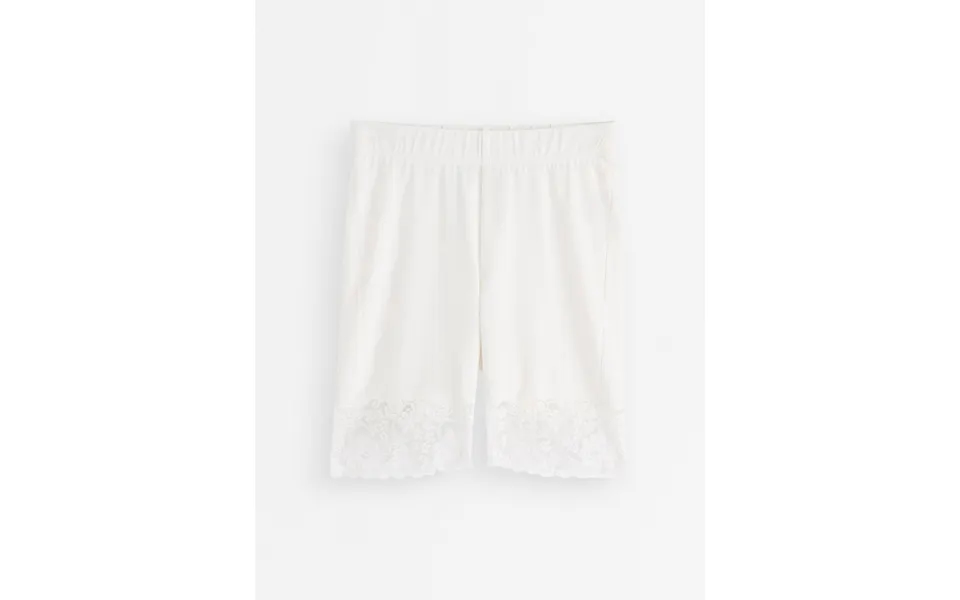 Cycling Shorts With Lace Trim