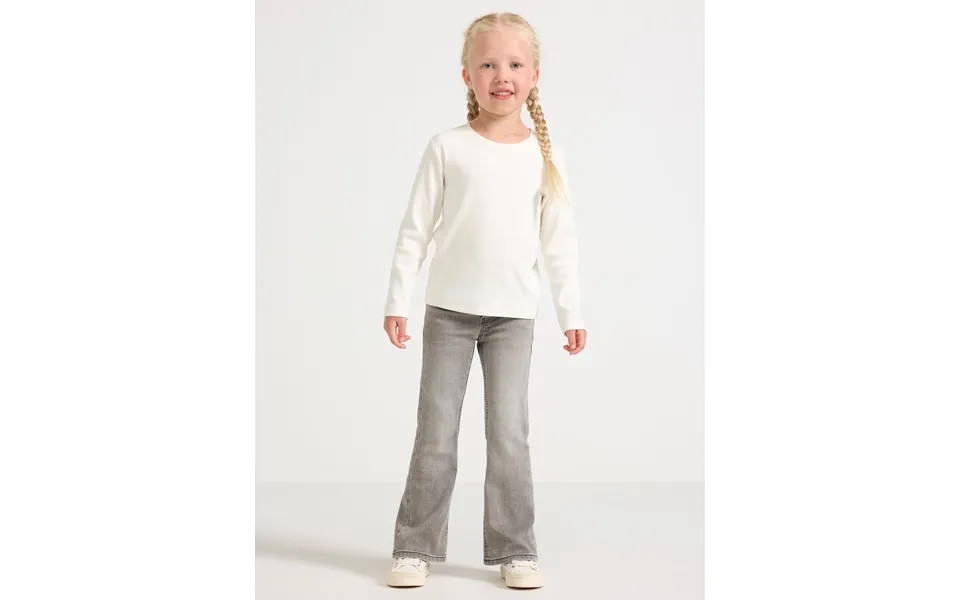 Freja Flared Leg Jeans In Denim Jersey