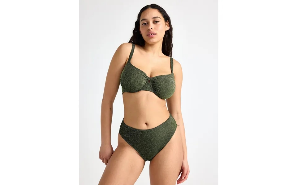 High-waisted Bikini Bottom With Lurex