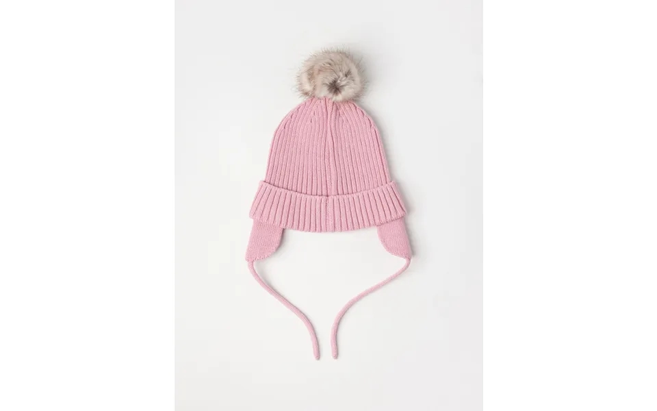 Knitted Beanie With Pom Pom