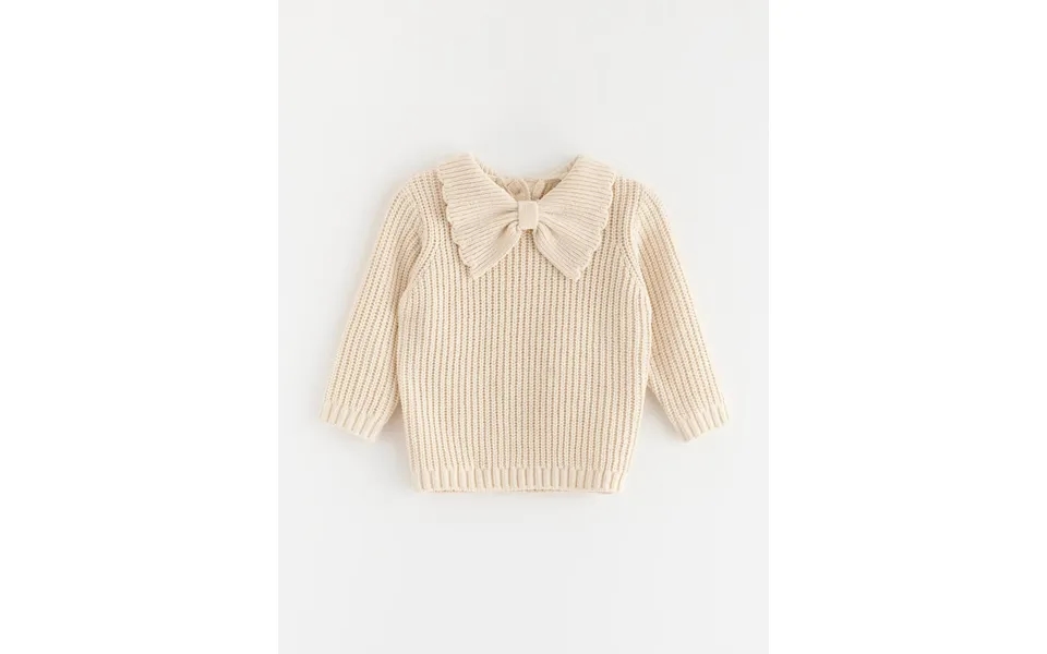 Knitted Jumper With Bow