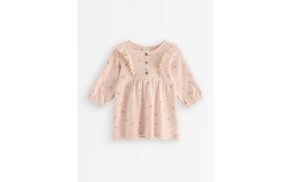 Long-sleeved Dress In Pointelle