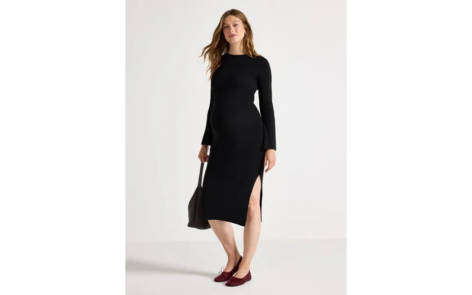 Mom Rib-knit Maternity Dress