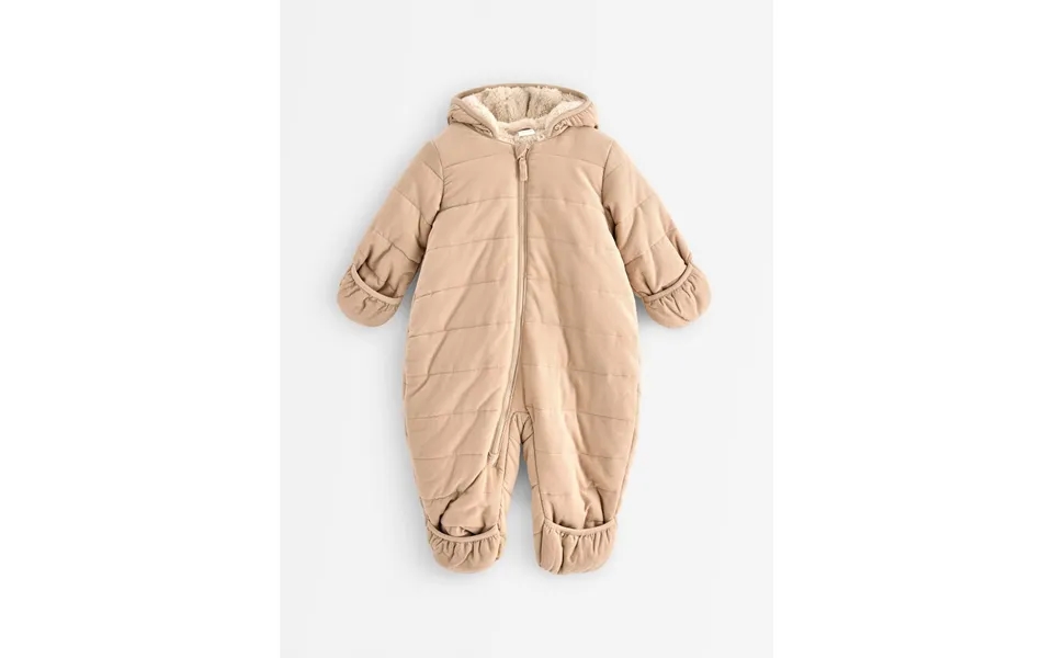 Pramsuit In Corduroy With Pile Lining