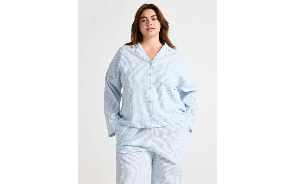 Pyjama Shirt In Seersucker