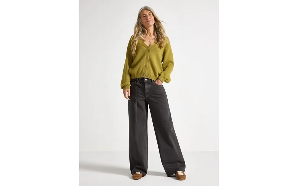 Wide Peggy Jeans With Mid Waist