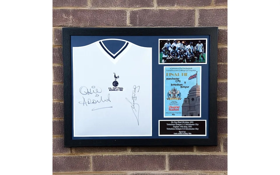 Ardiles And Villa Dual Signed Tottenham Hotspur Shirt - Framed