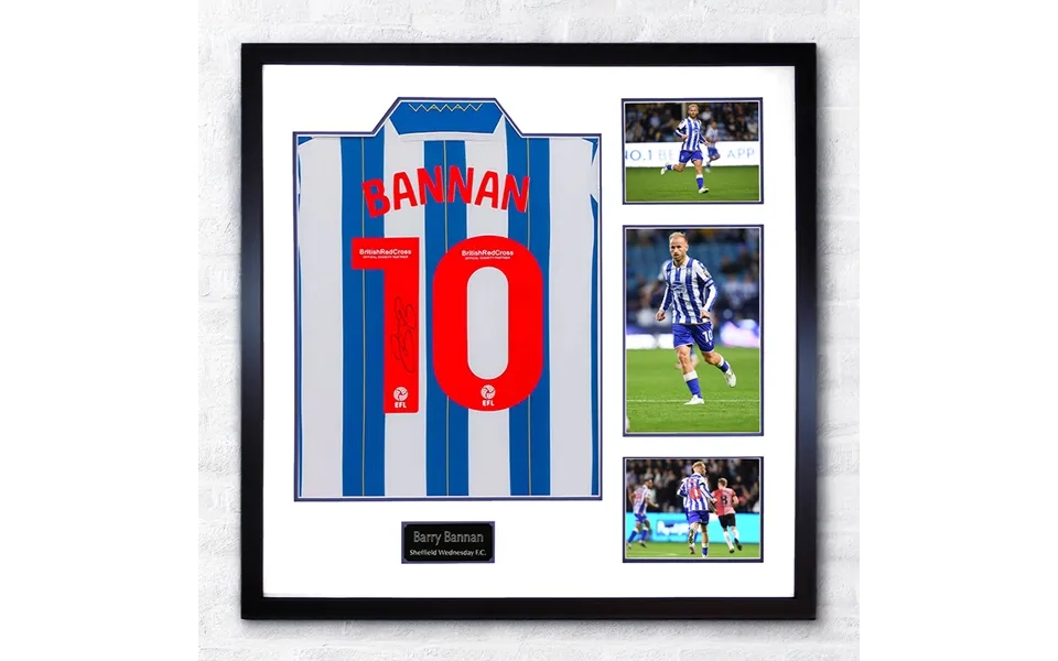 Barry Bannan Signed Sheffield Wednesday Shirt Elite - Framed
