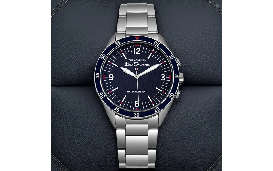 Ben Sherman Silver Stainless Blue Dial Steel Watch