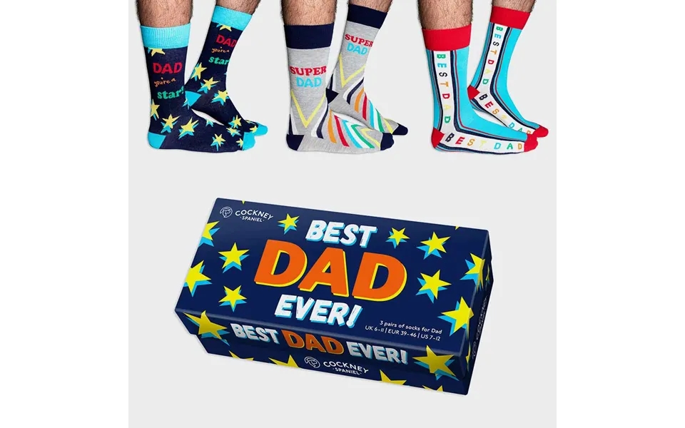 Best Dad Ever Socks Giftbox By Cockney Spaniel