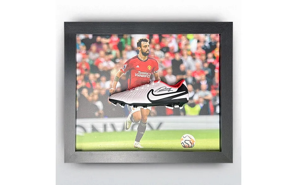 Bruno Fernandes Signed Boot - Framed