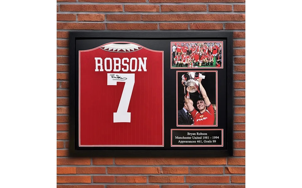Bryan Robson Signed Manchester United Shirt - Framed