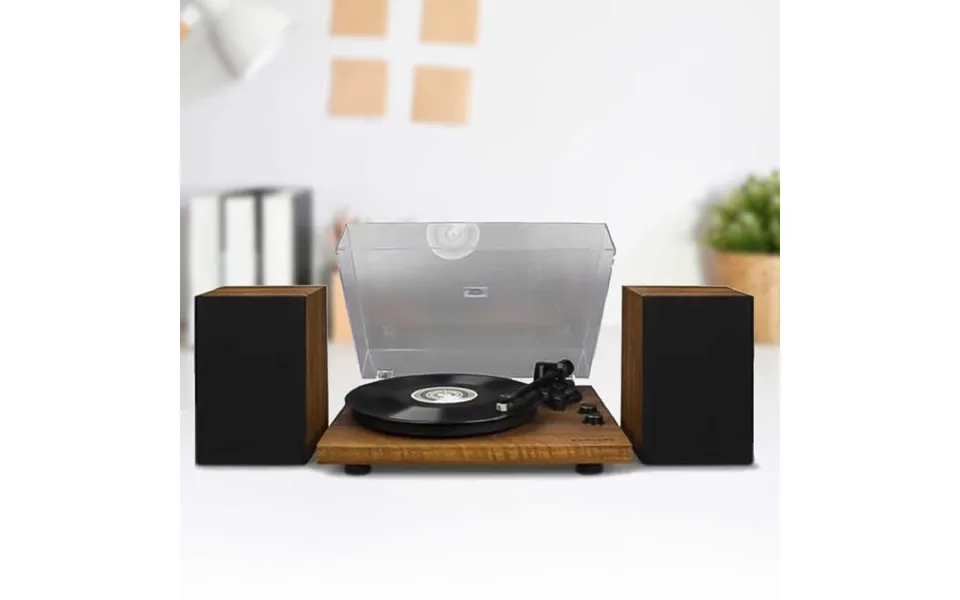 Crosley C62 Bluetooth Turntable And Speakers Walnut
