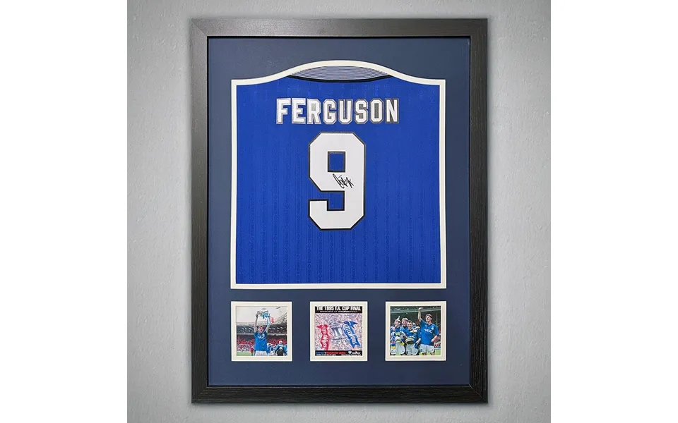 Duncan Ferguson Signed European Cup Final Shirt - Framed