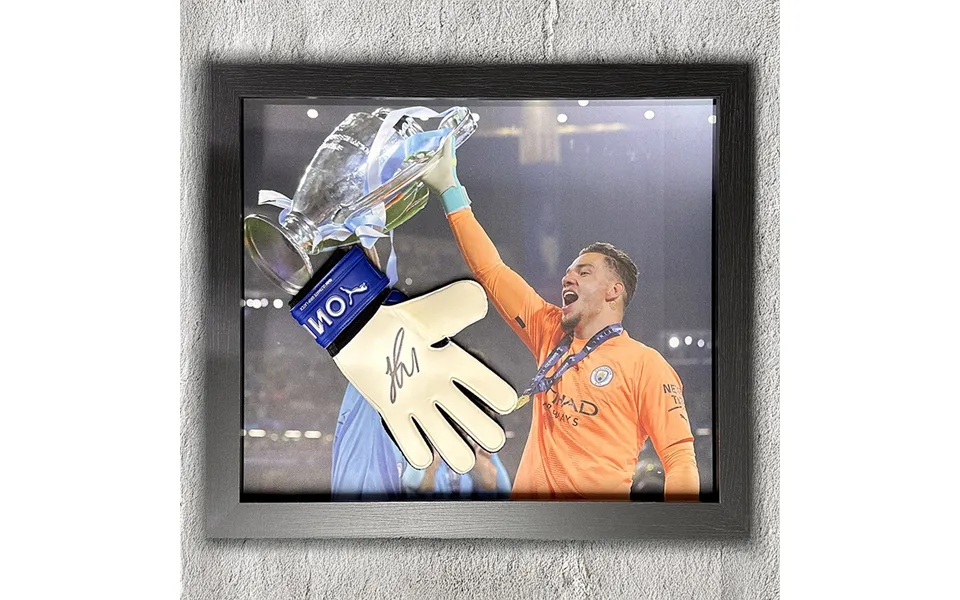Ederson Signed Glove - Framed