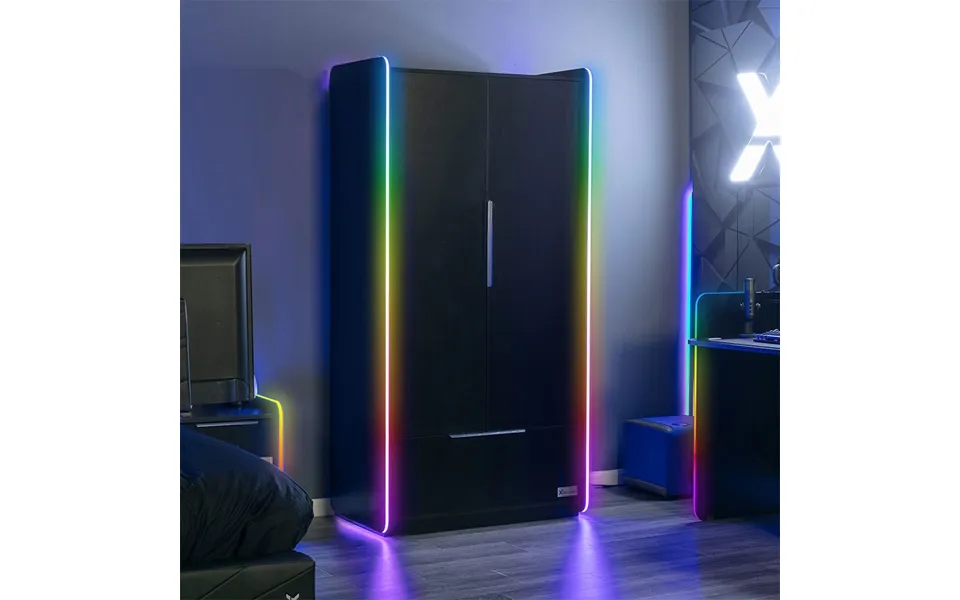 Electra 2 Door Wardrobe With Drawer & App Controlled Led Lights