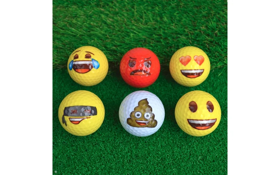 Emoji Novelty Golf Balls - 6 Pack