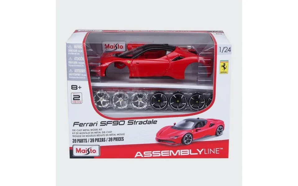 Ferrari Sf90 Stradale Diecast Car Kit In 1 24 Scale By Maisto
